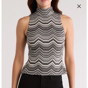 Ramy Brook Chevron Dressy Tank Top NWT Size L – $275 Retail